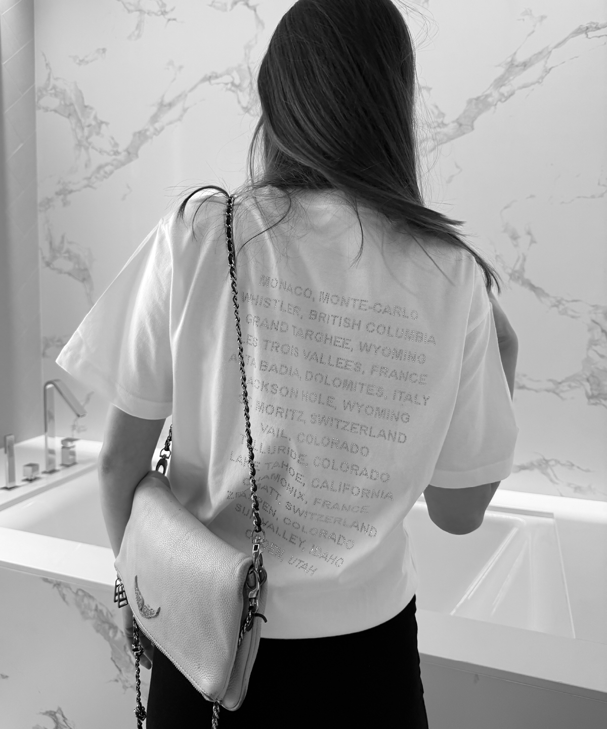 T-SHIRT ATELIER 16 WHITE STRASS SILVER