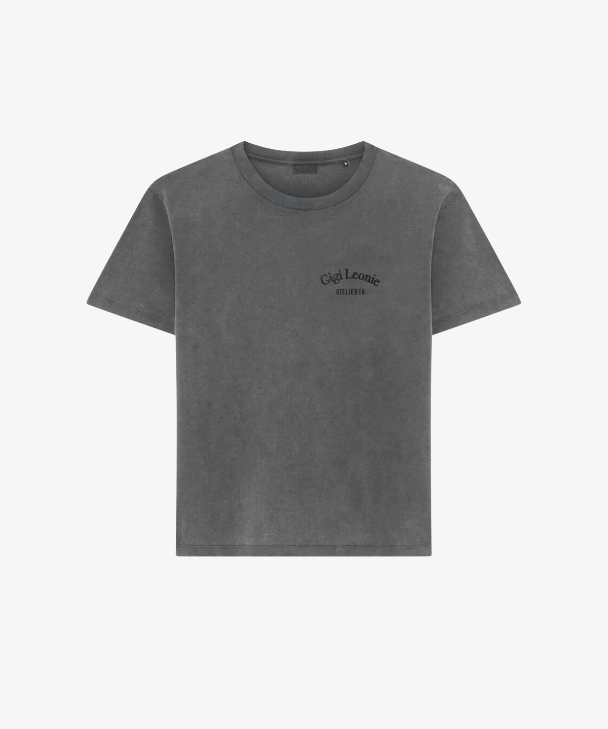 T-SHIRT ANGEL CHARCOAL STRASS BLACK