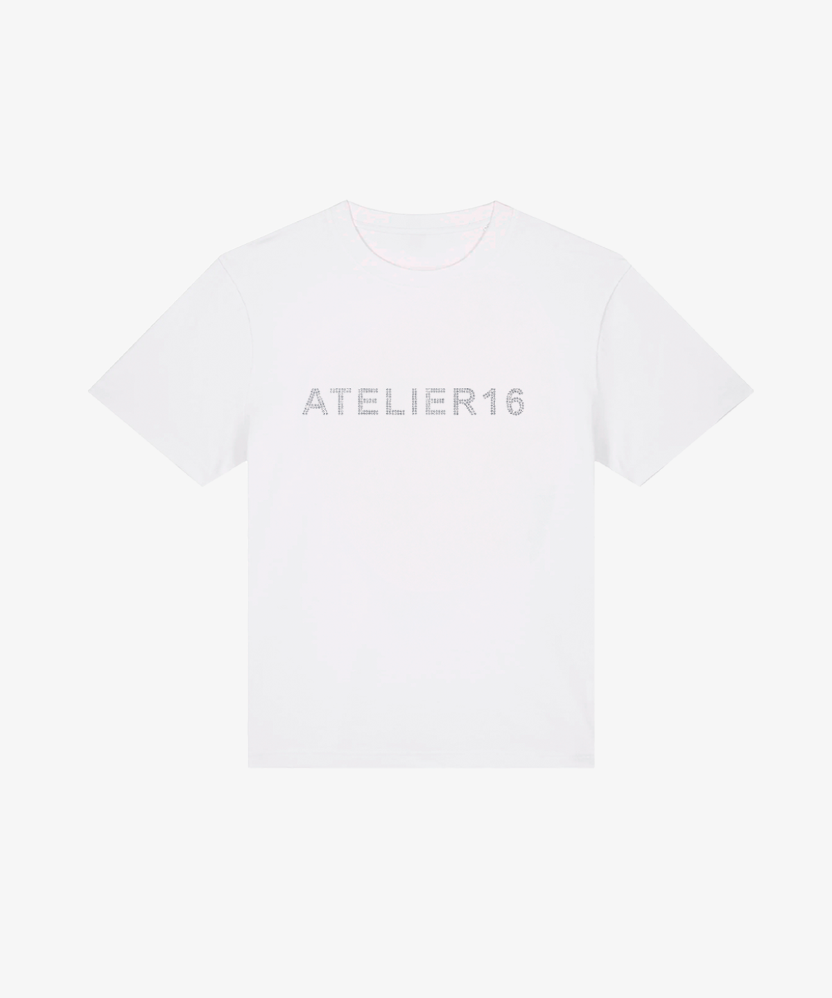 T-SHIRT ATELIER 16 WHITE STRASS SILVER