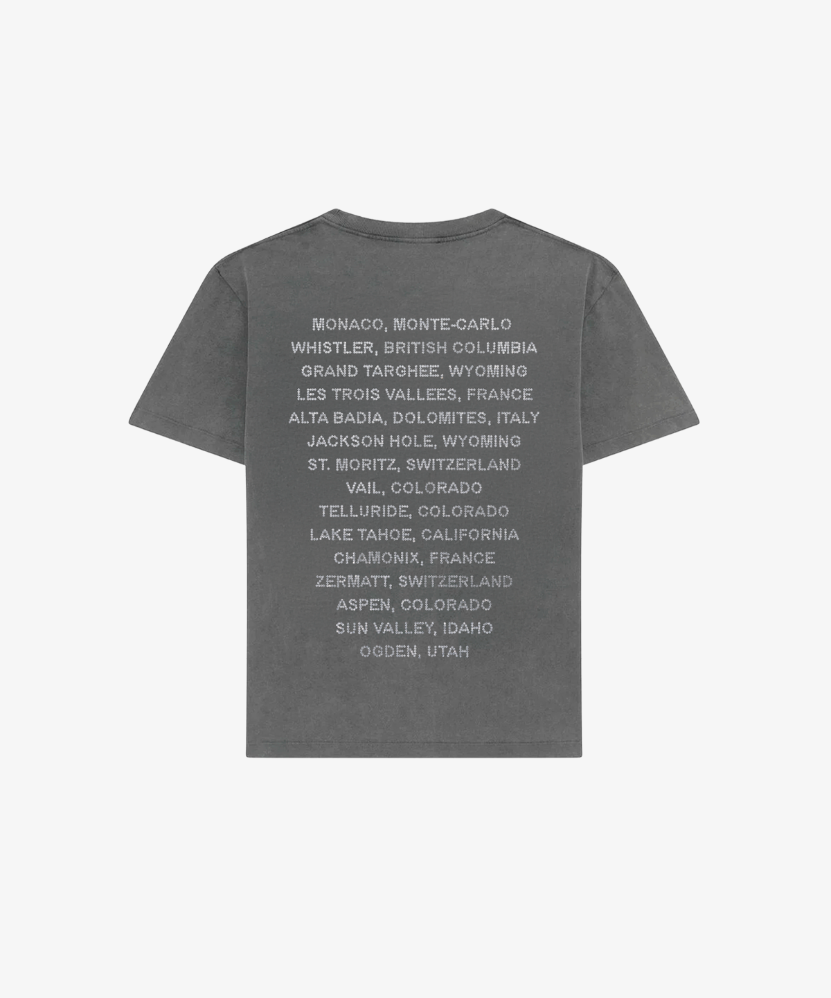 T-SHIRT ATELIER 16 CHARCOAL GREY STRASS SILVER
