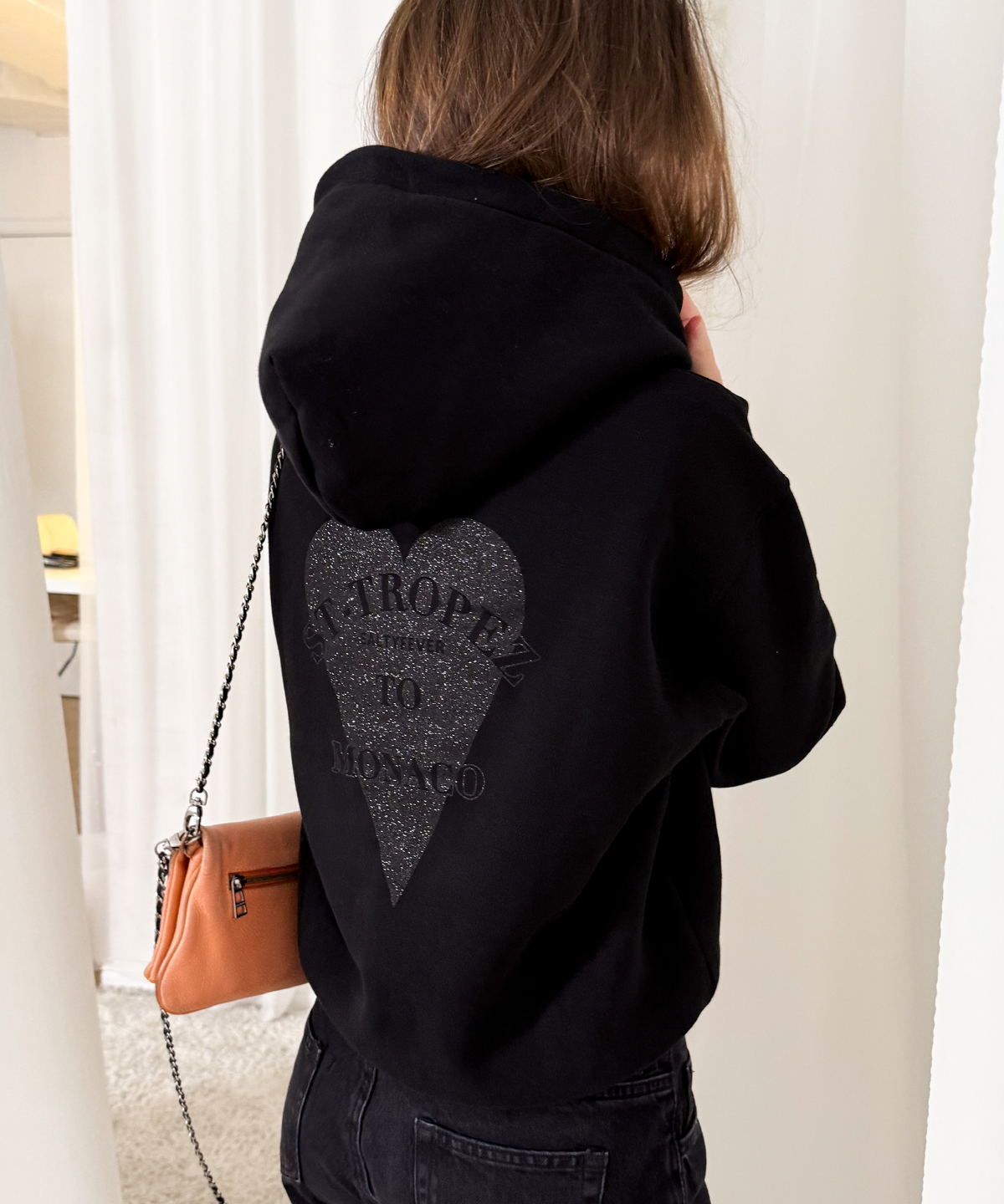 HOODIE GLITTER BLACK