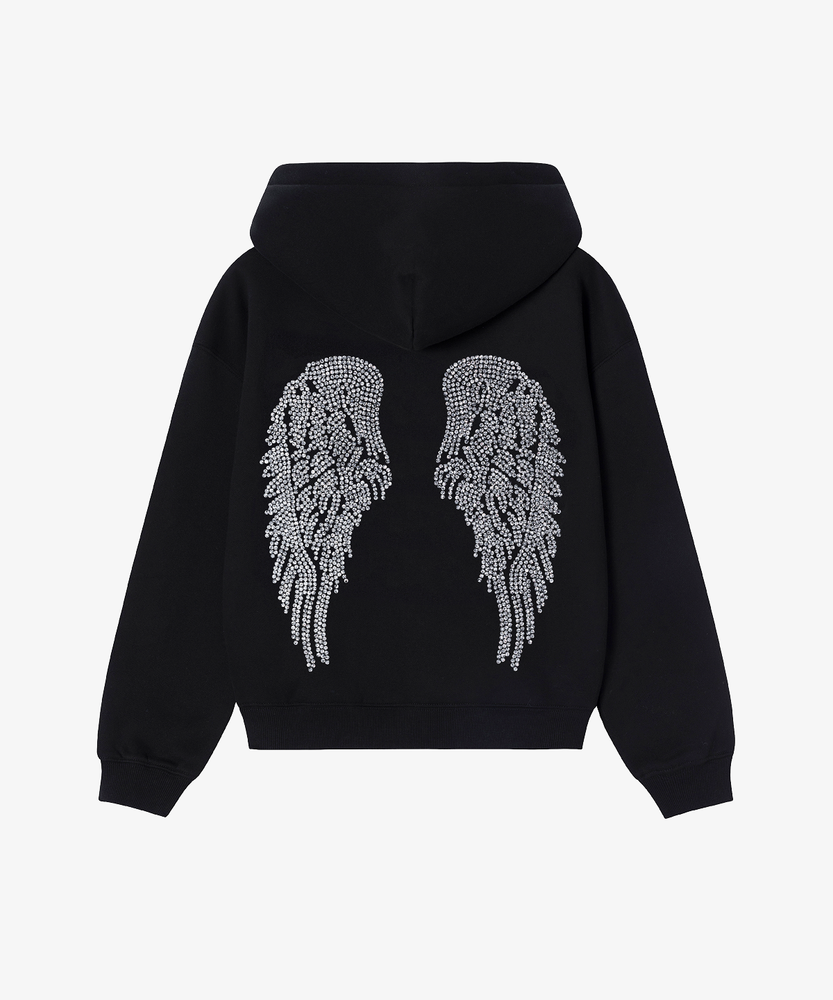 HOODIE ANGEL STRASS ARGENTÉ
