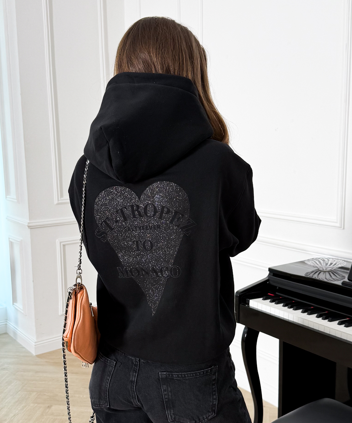 HOODIE GLITTER BLACK