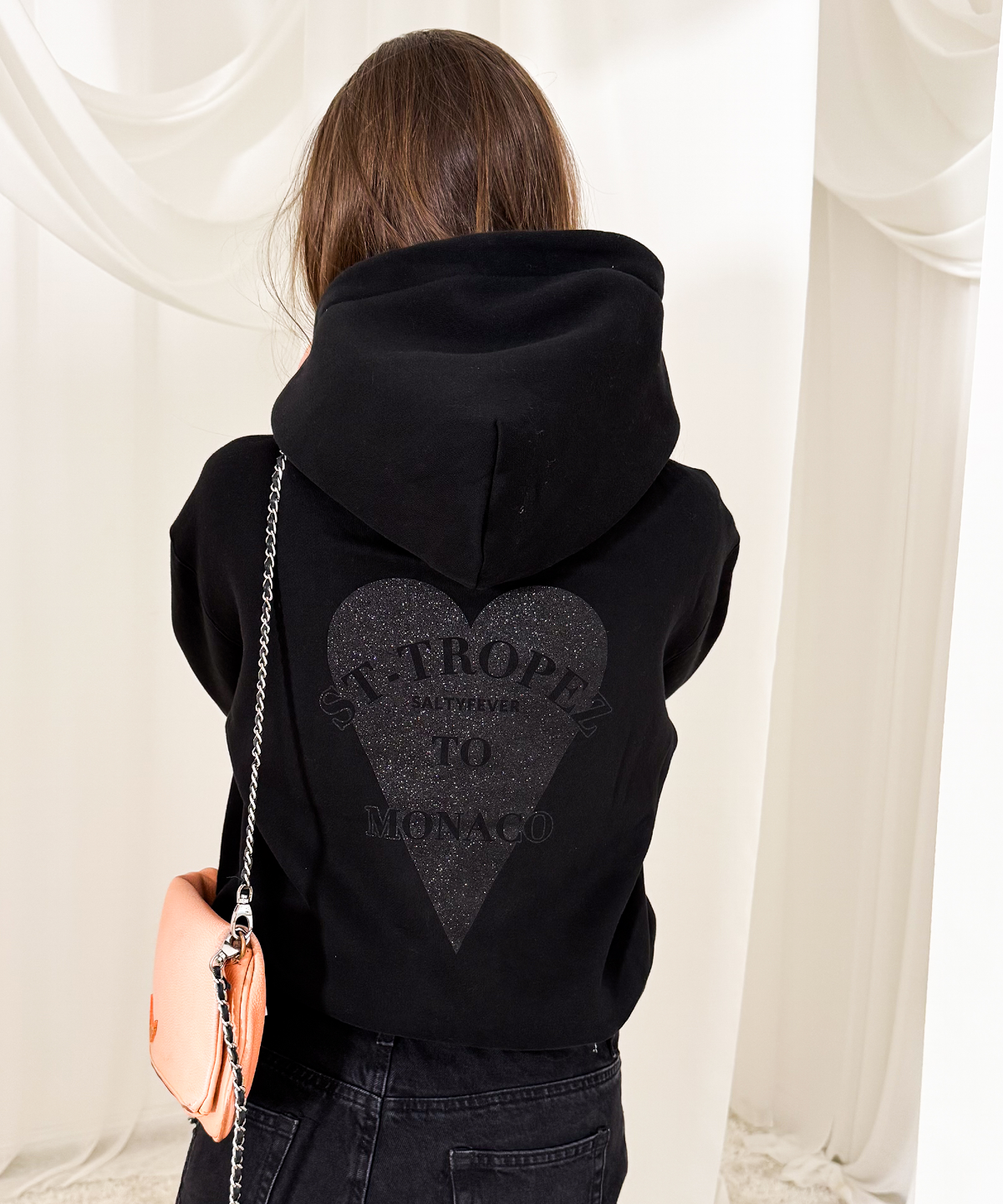HOODIE GLITTER BLACK