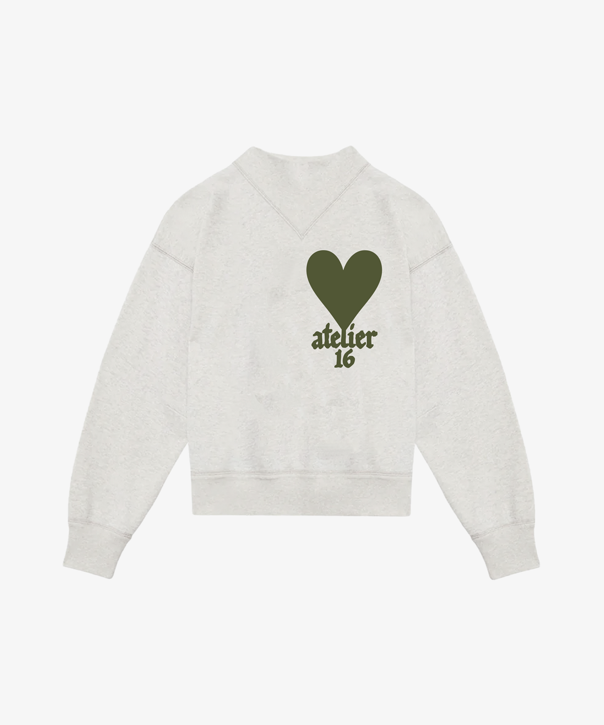 COL ROND ASH GREY HEART OLIVE ATELIER16